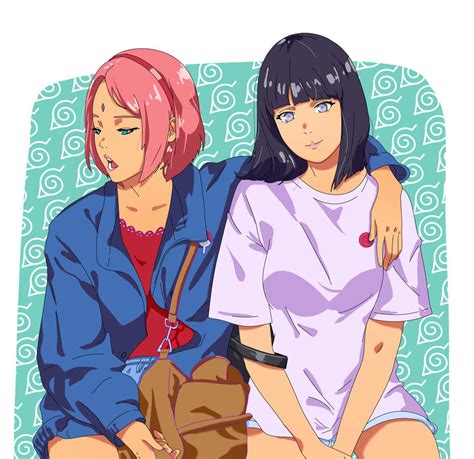 hinata e sakura|Explore the Best Hinataxsakura Art .